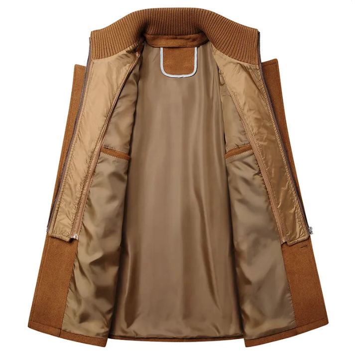 Manteau Long avec Col Amovible pour Homme | Idéal pour Automne et Hiver