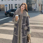 Manteau Duster à Carreaux Contrastés avec Ceinture pour Femme | Idéal pour la Mi-Saison