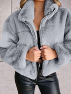 Veste Zippée avec Col Classique pour Femmes | Idéale pour L’Hiver