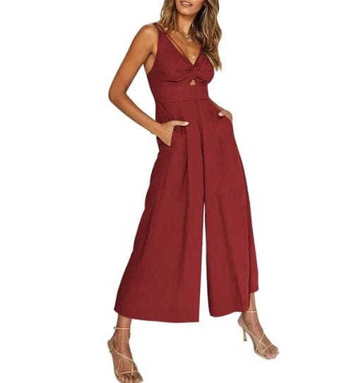 Combinaison Sans Manches Avec Jambes Larges Et Taille Élastique Pour Femmes | Idéale Pour Usage Quotidien Et Saisons Chaudes