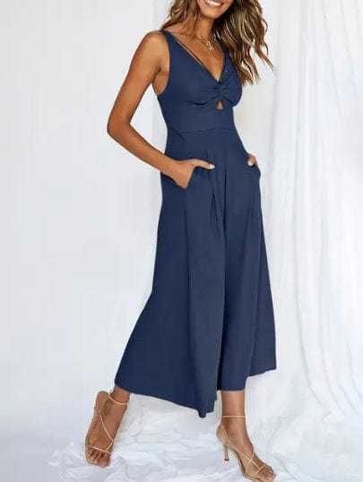 Combinaison Sans Manches Avec Jambes Larges Et Taille Élastique Pour Femmes | Idéale Pour Usage Quotidien Et Saisons Chaudes