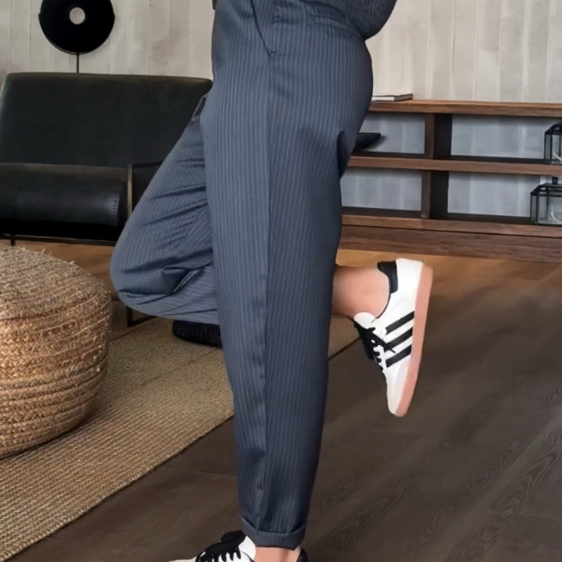 Pantalon Taille Haute À Coupe Droite Pour Homme | Idéal Pour Usage Quotidien Et Bureau