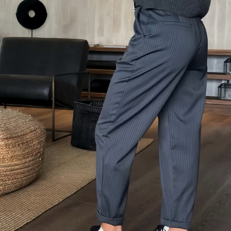 Pantalon Taille Haute À Coupe Droite Pour Homme | Idéal Pour Usage Quotidien Et Bureau