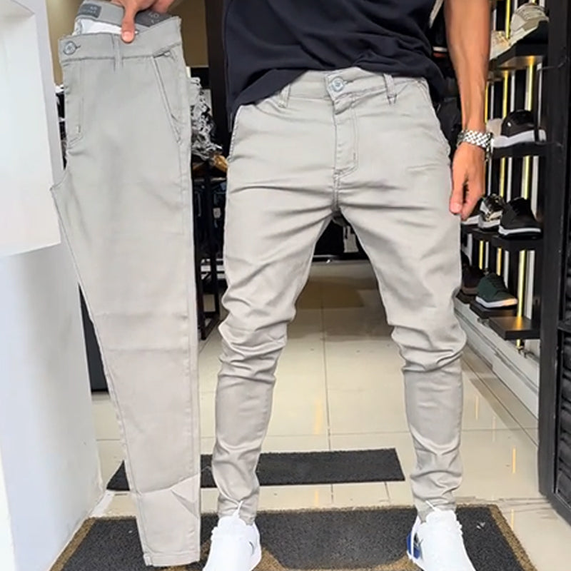 Pantalon Slim Avec Taille Structurée Et Poches Multiples Pour Hommes | Idéal Pour Les Tenues Quotidiennes