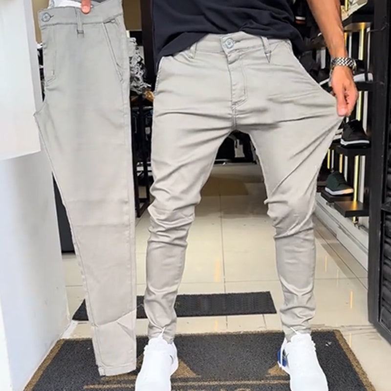 Pantalon Slim Avec Taille Structurée Et Poches Multiples Pour Hommes | Idéal Pour Les Tenues Quotidiennes