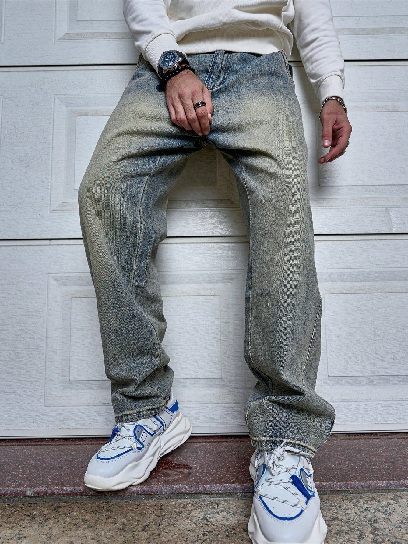 Jean Droit Bleu Foncé pour Homme avec Coupe Classique | Idéal pour Le Quotidien