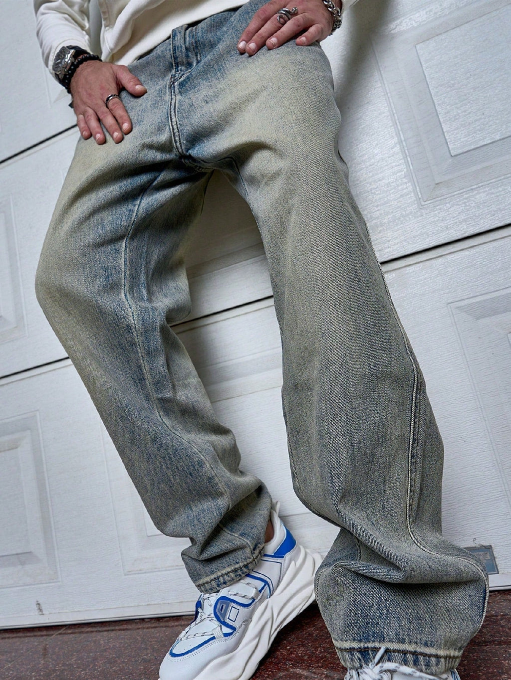 Jean Droit Bleu Foncé pour Homme avec Coupe Classique | Idéal pour Le Quotidien