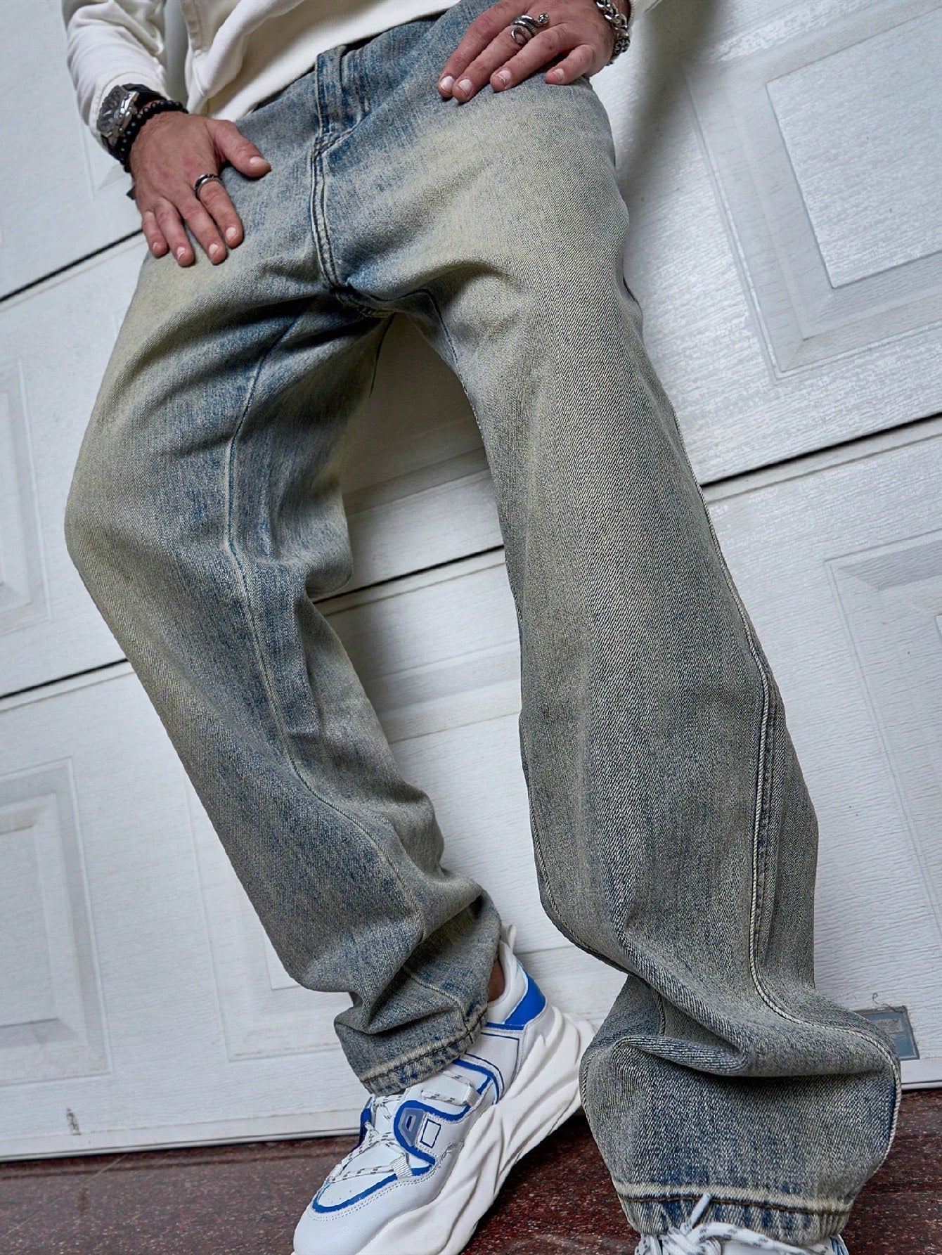Jean Droit Bleu Foncé pour Homme avec Coupe Classique | Idéal pour Le Quotidien