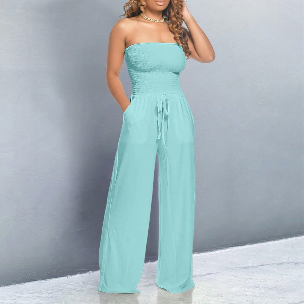 Combinaison Bustier Avec Jambes Larges Pour Femme | Idéale Pour Les Occasions Et Les Sorties