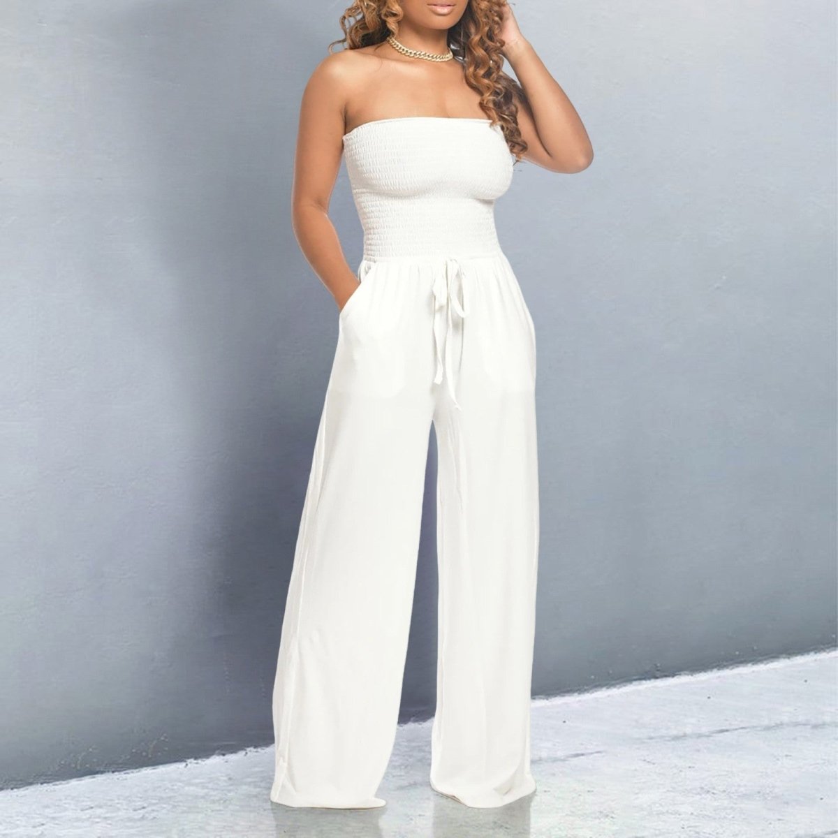 Combinaison Bustier Avec Jambes Larges Pour Femme | Idéale Pour Les Occasions Et Les Sorties