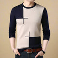 Pull À Motif Graphique Contrasté Avec Coupe Ajustée Pour Homme | Idéal Pour Le Bureau Et Les Sorties