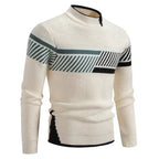 Pull à Col Montant pour Homme avec Motif Géométrique | Idéal pour l’Hiver