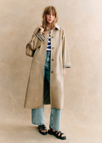 Trench-Coat Oversize à Fermeture Boutonnée et Poches pour Femmes | Ideal for Mi-Saison et Usage Quotidien
