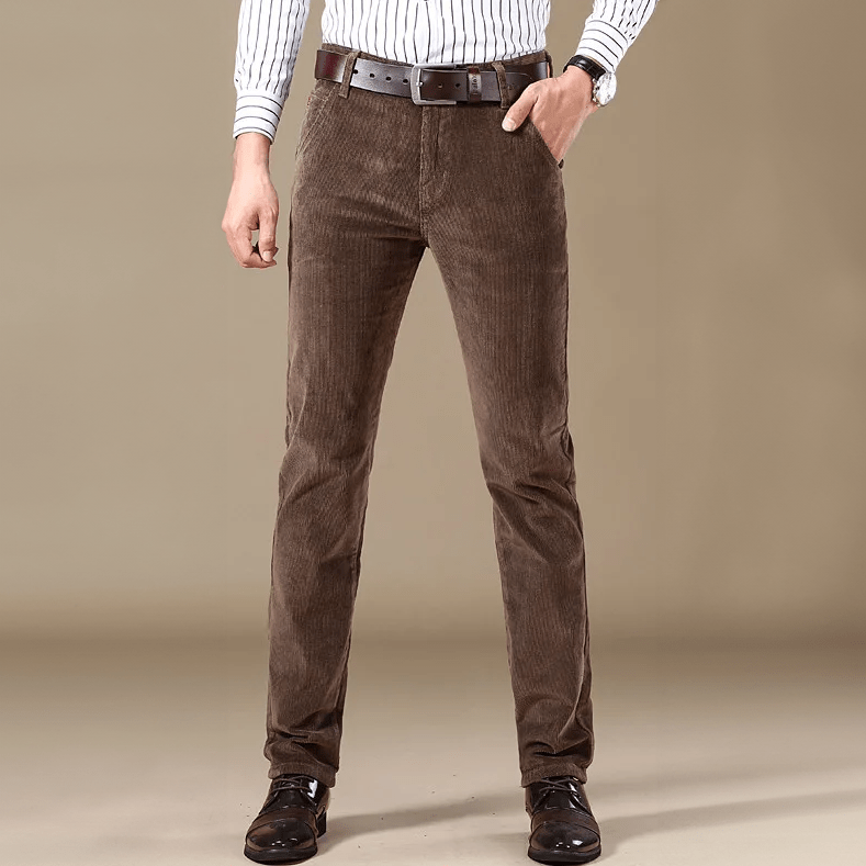 Pantalon À Fines Côtes pour Homme | Idéal pour Le Quotidien Et Les Occasions Décontractées