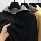 Pull à Col Montant avec Fermeture Demi-Zip pour Adulte | Idéal pour l’Automne et l’Hiver
