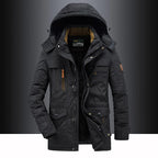 Parka Mi-Long avec Capuche Et Fermeture Zippée pour Homme | Idéal pour L’Hiver