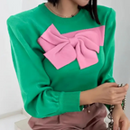 Pull En Maille Avec Détail Nœud Pour Femme | Idéal Pour La Superposition