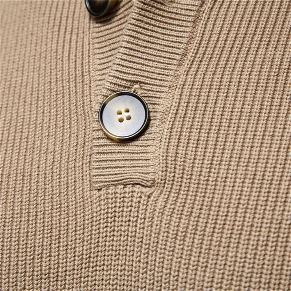 Pull en Maille avec Fermeture à Boutons pour Homme | Idéal pour un Usage Quotidien