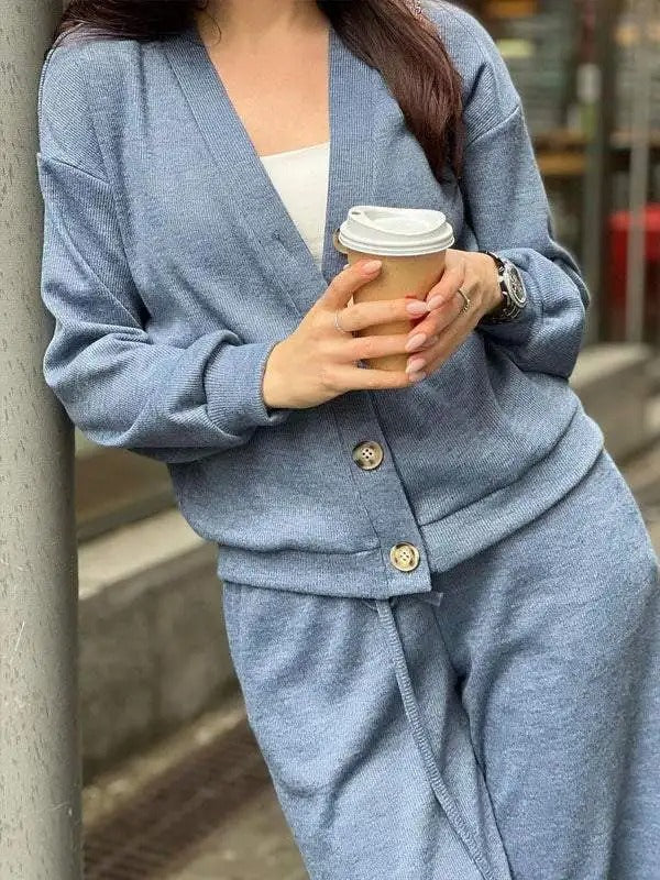 Ensemble Veste et Pantalon à Taille Élastique pour Femme | Idéal pour le Quotidien et le Bureau