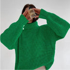 Pull À Col Roulé Grande Taille À Coupe Ample Pour Femmes | Idéal Pour Saisons Froides