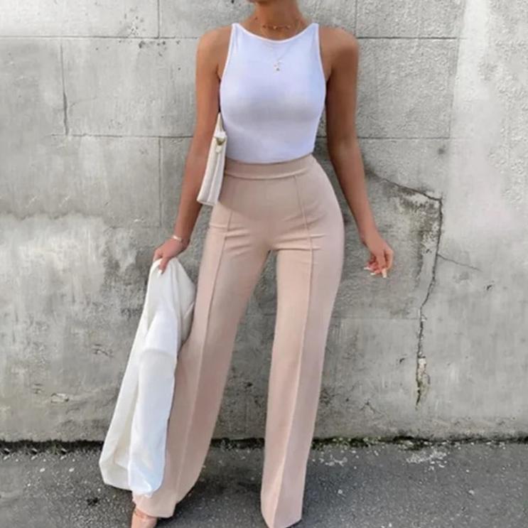 Pantalon Évasé Taille Haute Pour Femmes | Idéal Pour Un Usage Quotidien