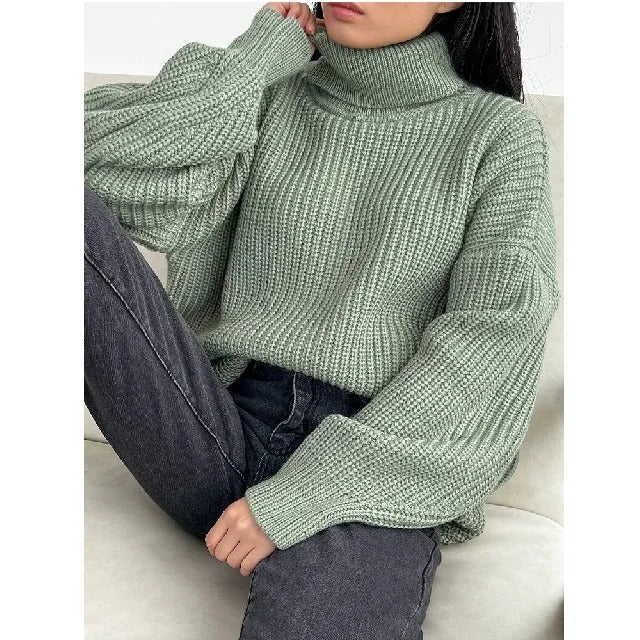 Pull À Col Roulé Grande Taille À Coupe Ample Pour Femmes | Idéal Pour Saisons Froides