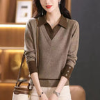 Pull À Col En V Avec Col Montant Et Détails Boutonnés Pour Femme | Idéal Pour La Mi-Saison