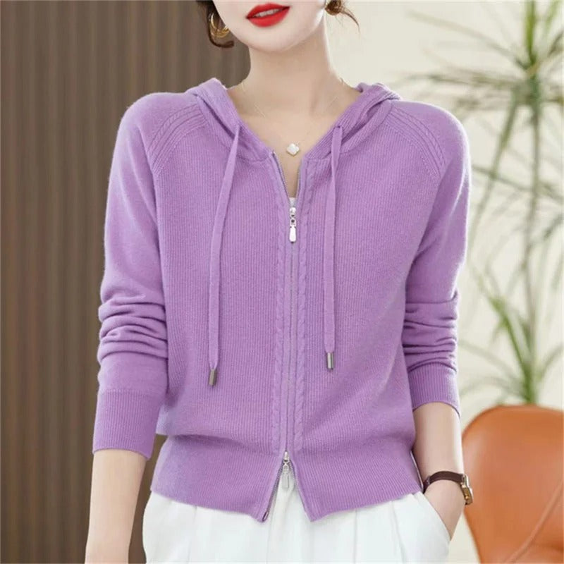 Pull À Capuche En Maille À Manches Longues pour Adultes | Idéal pour Les Journées Fraîches