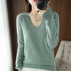 Pull À Col En V Avec Manches Longues Pour Femme | Idéal Pour La Mi-Saison