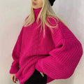 Pull À Col Roulé Grande Taille À Coupe Ample Pour Femmes | Idéal Pour Saisons Froides