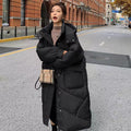 Manteau Matelassé Long avec Fermeture À Boutons pour Femme | Idéal pour La Saison Automne-Hiver