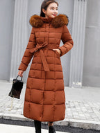 Parka Long Matelassé avec Capuche et Poches pour Femme | Idéal pour l’Hiver