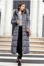 Parka Long Matelassé avec Capuche et Poches pour Femme | Idéal pour l’Hiver