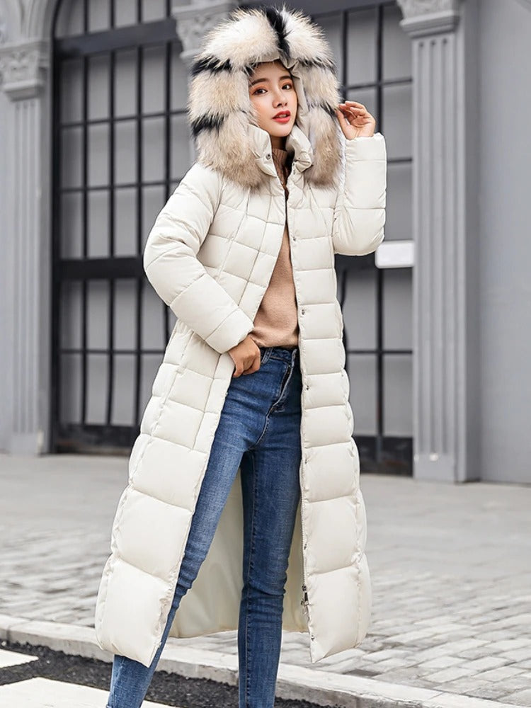 Parka Long Matelassé avec Capuche et Poches pour Femme | Idéal pour l’Hiver