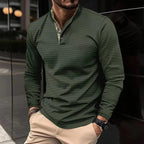 Polo À Manches Longues Avec Col Coloré Pour Homme | Idéal Pour Usage Quotidien Ou Bureau