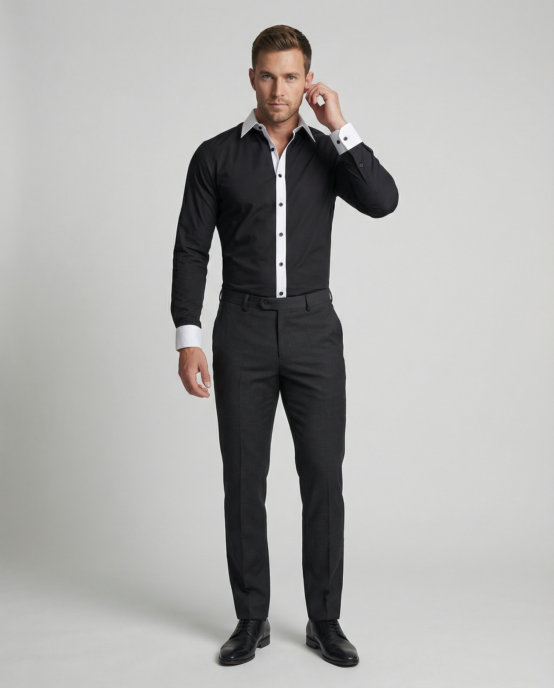 Chemise À Manches Longues Avec Coupe Régulière Pour Hommes | Idéale Pour L’Automne Et L’Hiver