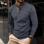 Polo À Manches Longues Avec Col Coloré Pour Homme | Idéal Pour Usage Quotidien Ou Bureau