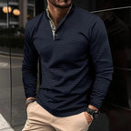 Polo À Manches Longues Avec Col Coloré Pour Homme | Idéal Pour Usage Quotidien Ou Bureau