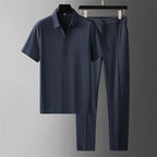 Ensemble Deux-Pièces Homme avec Pantalon à Taille Élastique | Idéal pour le Quotidien et les Sorties Décontractées