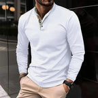 Polo À Manches Longues Avec Col Coloré Pour Homme | Idéal Pour Usage Quotidien Ou Bureau