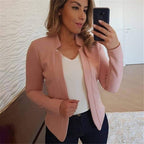 Blazer Uni À Manches Longues Pour Femme | Idéal Pour Le Travail Et Un Usage Quotidien