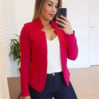 Blazer Uni À Manches Longues Pour Femme | Idéal Pour Le Travail Et Un Usage Quotidien