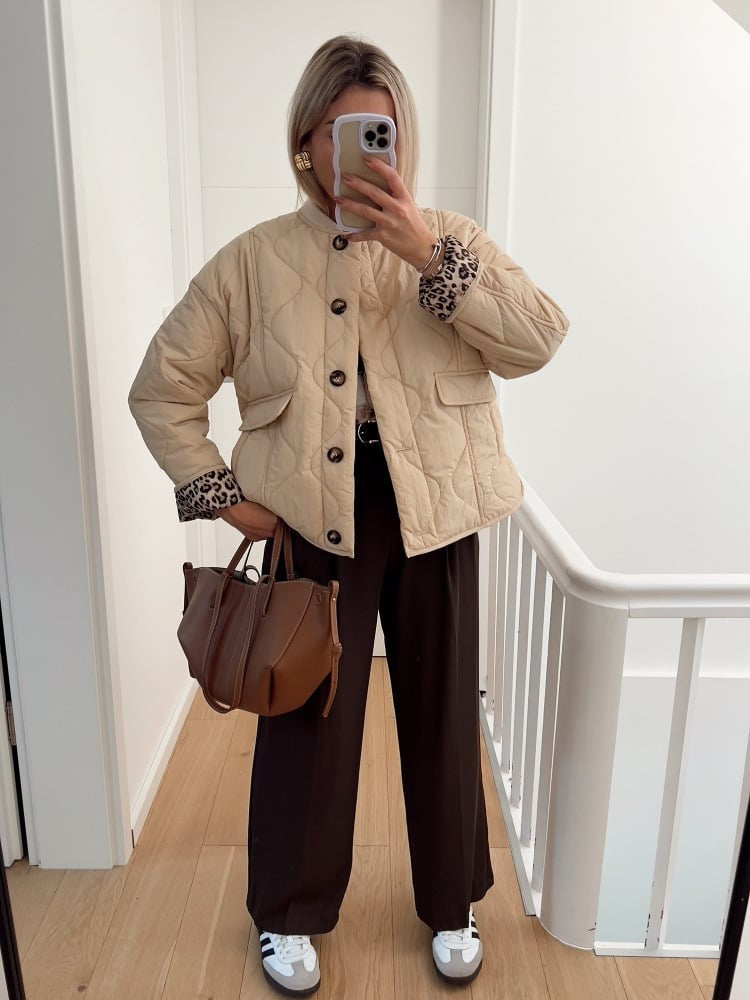 Veste Reversible À Motif Léopard Pour Femmes | Idéal Pour Usage Quotidien Et Mi-Saison
