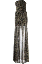 Robe Longue Bustier À Imprimé Animalier Pour Femmes | Idéale Pour Soirées Et Événements D’Été