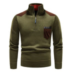Pull À Col Montant Avec Motif Colorblock Pour Homme | Idéal Pour Les Journées Fraîches