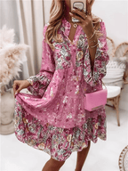 Robe Midi à Imprimé Floral avec Coupe Structurée pour Femme | Idéale pour Usage Quotidien et Occasions Décontractées
