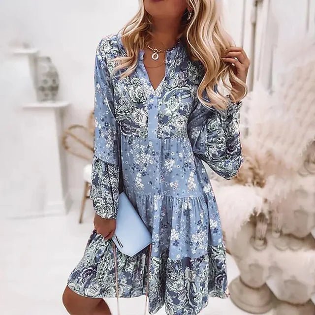 Robe Midi à Imprimé Floral avec Coupe Structurée pour Femme | Idéale pour Usage Quotidien et Occasions Décontractées