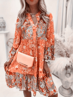 Robe Midi à Imprimé Floral avec Coupe Structurée pour Femme | Idéale pour Usage Quotidien et Occasions Décontractées