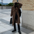 Trench Long pour Homme avec Ceinture Ajustable | Idéal pour L’Automne Et L’Hiver