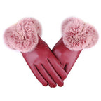 Gants d’Hiver avec Bord en Fausse Fourrure pour Femme | Idéals pour les Journées Froides